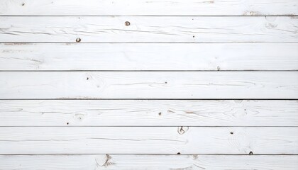 Fototapeta premium Distressed white painted wooden planks with visible wood grain and knots