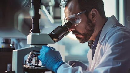 Microbiologist with Copy Space