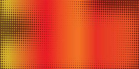 Dots halftone orange color pattern gradient texture with technology digital background. modern background ilustration