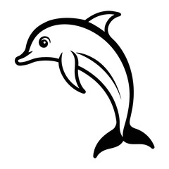 dolphin isolated on white background