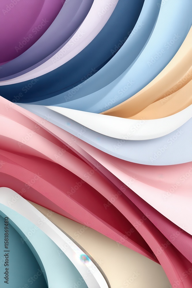 Aufkleber abstract colorful wavy background with overlapping flowing textures and gradients