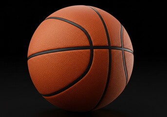 Fototapeta premium Basketball ball isolated on black background