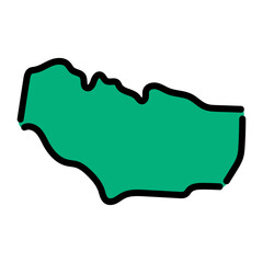 手書き_アゼルバイジャン_ウジャル_ベクター素材