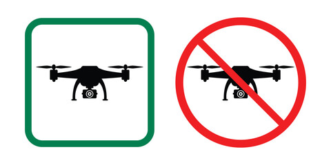 prohibited drone icon symbol, drone with crossed circle