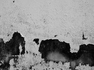 Crack wall texture peeling effect background, white grey building cement damage pattern plaster grunge black line paint surface abstract, construction rough street concrete backdrop.