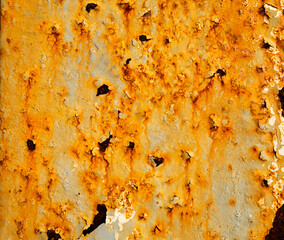 Rust iron rusty steel background old sheet brown orange color effect weathered wall floor rough pattern seamless dirty grounge metallic damaged rusted textured backdrop industrial material scratch.
