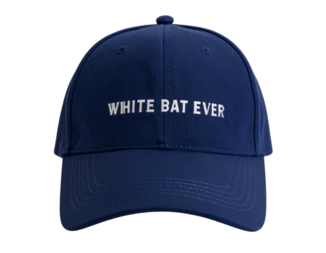 Front View of Navy Blue Baseball Cap with ‘Best Dad Ever Embroidery isolated on a transparent background PNG