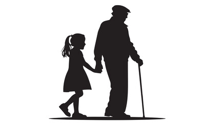 Obraz premium Grandparents Day Vector Collection