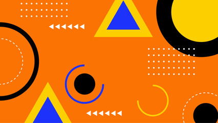 Orange abstract image features geometric shapes and patterns. Suitable for backgrounds, digital designs, and modern artistic projects needing a vibrant touch.