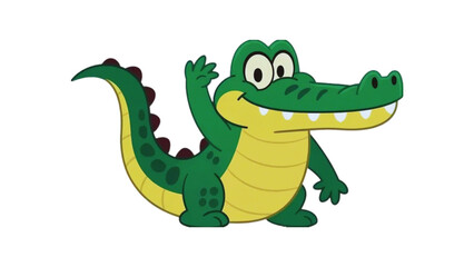 Obraz premium cartoon crocodile with a smile