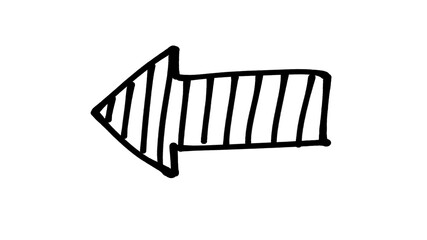 Hand drawn arrow icon 005 black