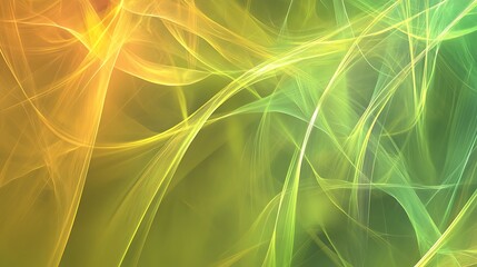 Obraz premium Abstract swirling lines of orange, yellow, and green