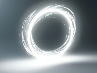Futuristic Light Circle Glow on Abstract Background for Creative Use