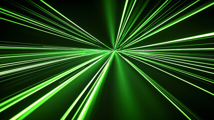 Obraz premium Dynamic Green Laser Lines in Abstract Digital Background Design