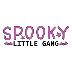 Spooky Little Gang  Fanny Halloween T-shirt Design