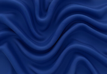 Obraz premium Abstract Blue Silk Fabric Background | Smooth Textile Texture for Fashion Design, Product Mockups, and Artistic Overlays