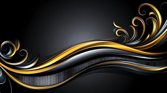Abstract gold and silver design