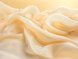 Obraz premium Soft and Flowing Light Beige Silk Fabric Draped Elegantly on Surface