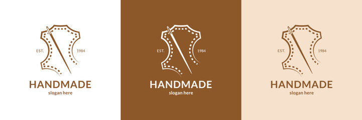 Stylish minimalist handmade logo. Modern design.