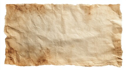 Obraz premium Aged Beige Fabric with Brown Scorch Marks and Wrinkles