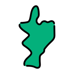 Fototapeta premium 手書き_アゼルバイジャン_ギョイギョル_ベクター素材