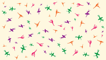4 Vector Ballet People Patterns