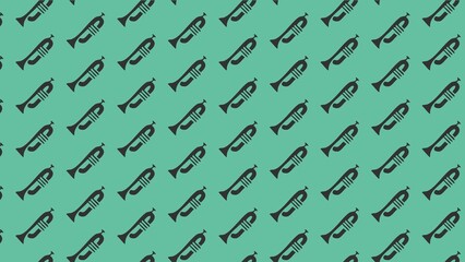 Fototapeta premium Vector seamless trumpet pattern