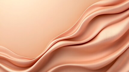 Fototapeta premium Flowing apricot silk fabric draping gracefully provides a luxurious backdrop for creativity