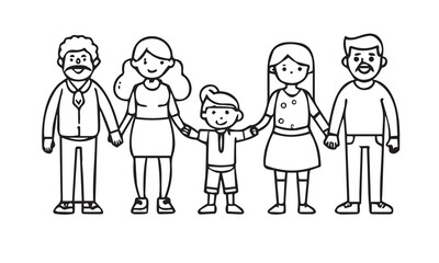 Grandparents Day Silhouette & Line Art Vector Collection