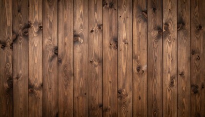 Richly Grained Wooden Planks Forming a Rustic Wall Texture