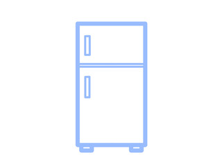シンプル冷蔵庫アイコン（ブルー）