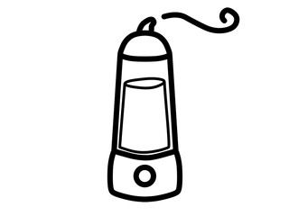 シンプル加湿器アイコン（黒）