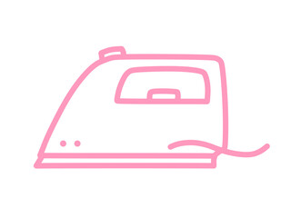 シンプルアイロンアイコン（ピンク）