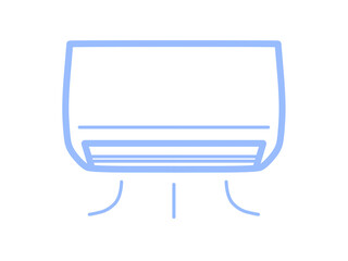 シンプルエアコンアイコン（ブルー）