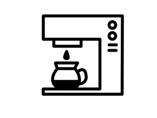 シンプルコーヒーメーカアイコン（黒）