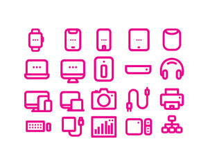 Devices, bold line icon 