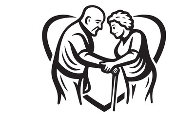 Grandparents Day Silhouette & Line Art Vector Collection