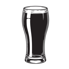 Dark beverage in a tall glass liquid drink