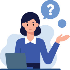 Woman Asking A Question During A Professional Review