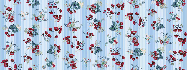 blue geometric stripe pattern flower