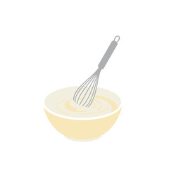Whisking Cream in a Bowl - Kitchen Illustration