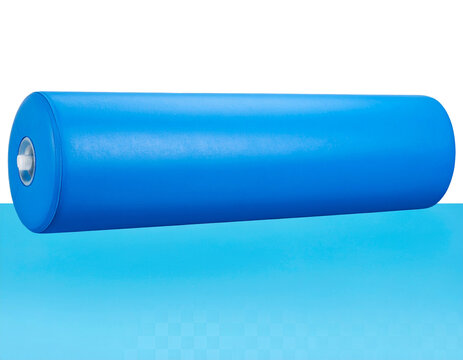  Straight Blue Pool Noodle Floating Horizontally isolated on a transparent background PNG