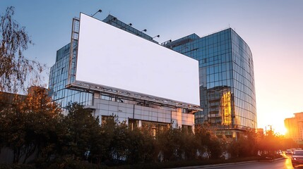Futuristic Cityscape: Skyscrapers at Sunset, Urban Development, Modern Architecture