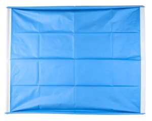 Disposable waterproof underpad for patient care protection on a transparent background