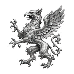 Obraz premium PNG Mythical winged lion creature