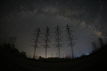 Beautiful Milky Way Passes Through Radiant Antennas in Kazakhstan