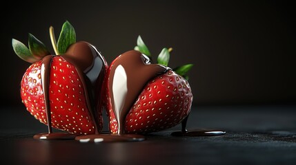 Chocolate - Covered Strawberries Food Image, for Restaurant Menus, Food Blogs & Sweet - Themed Design