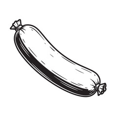 Sausage food illustration vintage Art meat pork