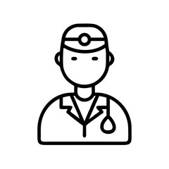doctor Line Icon Symbol Pictogram Outline