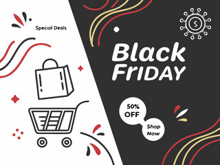Black friday sale social media post, Black friday background

